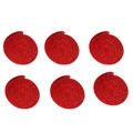 Sechser-Set rote Glitzer-Spiralen als Deckenhänger für festliche Hochzeits- und Partydeko - Rot