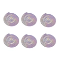 Set of six holographic silver spiral ornaments for wedding and party ceiling decorations - Silver
