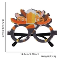 Oktoberfest feestbril met bierpul, worst en pretzel als decoratieve elementen - Eén maat / Worst Bierstijl Bril