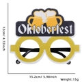 Oktoberfest feestbril met bierpul ontwerp inclusief afmetingen en gewicht van 15g - Eén maat / Rond Frame Bier Proosten Stijl Bril