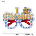 Oktoberfest glasses with blue diamond pattern, 16x11cm party props for festivals - Yellow Letter Rhombus Style Glasses