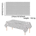 Détail de la nappe thème football montrant les dimensions 137x274cm et le poids 102g - 137*274cm / Style Grille de Football