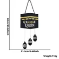 Detailansicht der Ramadan-Laternenplaketten aus Holz mit 60x21,5 cm Abmessungen - Palast-Laternen-Hängestil