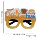 Gafas de fiesta Oktoberfest con diseño de fieltro de cerveza y pretzel, montura naranja - Talla única / Gafas Estilo Burbujas de Cerveza