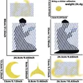 Detailed dimensions of felt wall decals with prayer silhouette and moon mosque stickers - Praying Person