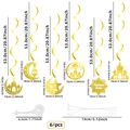 Set di 6 decorazioni a spirale dorate per Ramadan con motivi di moschee e lune - Decorazione a Spirale Oro Ramadan (Set di 6)