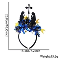 Nativity scene headband with blue tinsel and gold star moon festive hair accessories - Tinsel Headband / Cross Prayer Style