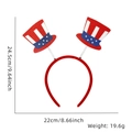 USA flag themed headband with Uncle Sam mini hats for soccer fans and party costume - Top Hat with 5 Stars