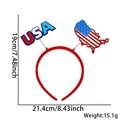 USA flag headband with glitter letters and map motif for party fans, 21.4x19cm size - USA Map