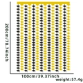Abschlussfeier Hintergrundvorhang schwarz gold 200x100cm für Partydekoration - Schwarz Gold Color Block Doktorhut Fransenvorhang / 1*2 Meter