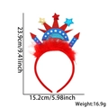 USA flag headband for 2026 World Cup party with stars and feathers, size 23.9x15.2cm - Rocket Crown