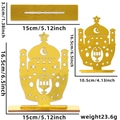 Goldenes Acryl Tischornament mit Mond und Sternen für Ramadan und Eid Partydekoration - Schloss-Laternen-Stil / Gold