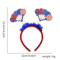 US flag headband with blue feathers and star-spangled balloon springs for fan parties - Balloon