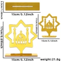 Islamische Mond und Stern Tischdeko aus goldenem Acryl für nahöstliche Partys - Pentagramm-Schloss-Stil / Gold
