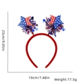 Glitter star American flag headband with sequins, dimensions 23x19cm for fan parties - Double Star Streamers