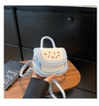 Detail of mini crossbody bag with cherry print and adjustable detachable shoulder strap - Blue