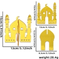 Goldener Acryl Eid Mond und Schloss Tischdeko mit genauen Größenabmessungen - Mond-Schloss-Stil / Gold