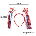 Red white and blue star headband with tinsel tassels for USA world cup party - Star Tassel