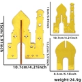 Golden mirror acrylic moon castle cake toppers with measurements for party decor - Palace Style