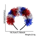Red white and blue sequin ball headband for USA soccer fans party decoration accessory - Red Silver Blue Streamers