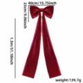Size chart for 1.3m large red velvet bow hanging decoration for party events - Large Red Bow (130cm Tail) / Red