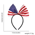 American flag bow headband for World Cup fans, size 17cm x 22.5cm and weight 17.3g - Flag Bow