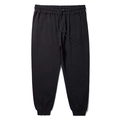 Schwarze minimalistische Herren Jogginghose mit Kordelzug und Rippbündchen - 12XL / Schwarz