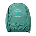Sudadera de hombre verde lago de corte relajado con estampado gráfico de montaña - XL / Verde Bosque