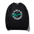 Sudadera de hombre negra oversize con estampado gráfico Kamaru Usman Nightwave y cuello redondo - XL / Negro