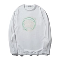T-shirt bianca a maniche lunghe con girocollo e stampa grafica circolare Dipper Games - XL / Bianco