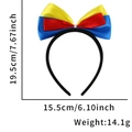 Rood geel en blauw satijnen strik hoofdband voor WK voetbal fans en themafeestjes - Rood Geel Blauw