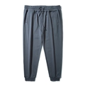 Graublaue Herren-Jogginghose mit elastischem Kordelzugbund und Rippbündchen am Saum - 2XL / Dunkelgrau