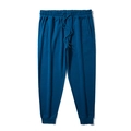 Navy blue men's jogger sweatpants with elastic drawstring waist and ribbed cuffs - 3XL / Fog Blue