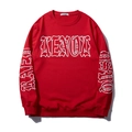 Sweat-shirt oversize rouge pour homme avec imprimé graphique KENOX et bords côtelés - 2XL / Bordeaux