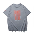 T-shirt uomo grigia vestibilità ampia con stampe grafiche Stay Wild in rosso - XL / Grigio