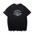 Black oversized T-shirt with vintage Beast of England graphic print on white background - XL / Tops / Black