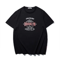 T-shirt oversize da uomo nera in cotone con stampa grafica vintage Brooklyn New York - XL / Nero