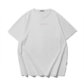 Weißes Oversized-Baumwoll-T-Shirt mit goldenem Foliendruck und Rundhalsausschnitt - M / Weiß