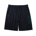 Schwarze Herren-Freizeitshorts in Übergröße mit grünen Bären- und Blitz-Strasssteinen - 3XL / Schwarz
