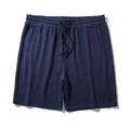 Pantaloncini blu navy da uomo con motivo leopardato scuro e coulisse elastica in vita - 3XL / Blu scuro