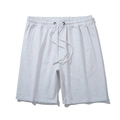 Men's loose casual sports shorts in light gray with elastic drawstring waist - 3XL / Gray