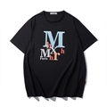 T-shirt noir surdimensionné en coton avec collage de lettres vintage et imprimé Paris - 9XL / Noir