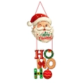 Appendiporta natalizio con Babbo Natale che fa l'occhiolino e ornamenti festivi HO HO HO - Stile Babbo Natale (Appendiporta di Natale Tipo A)