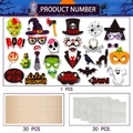 Set da 30 pezzi di oggetti di scena per foto di Halloween con zombie, strega e zucca - Set Accessori Foto Halloween (30 Pezzi)