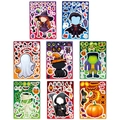 Set de 8 pegatinas de Halloween con calabaza y fantasma para decoración de fiestas DIY - Colección de Halloween