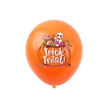 Palloncino arancione in lattice per Halloween con zucca Trick or Treat e teschio - Arancione