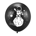 12 Zoll schwarze Weltraum-Latexballons mit Astronautenmotiven für Kindergeburtstage - Astronaut im Weltraum