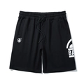 Pantaloncini sportivi neri in cotone da uomo con coulisse e stampe con lettere - XL / Nero