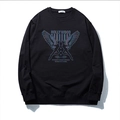 Grote maten heren sweatshirt zwart met Hollywood vleugels grafische print - 2XL / Iridiserend Zwart
