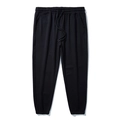 Men's minimalist black plus size joggers with elastic waist and drawstring closure - 3XL / Black